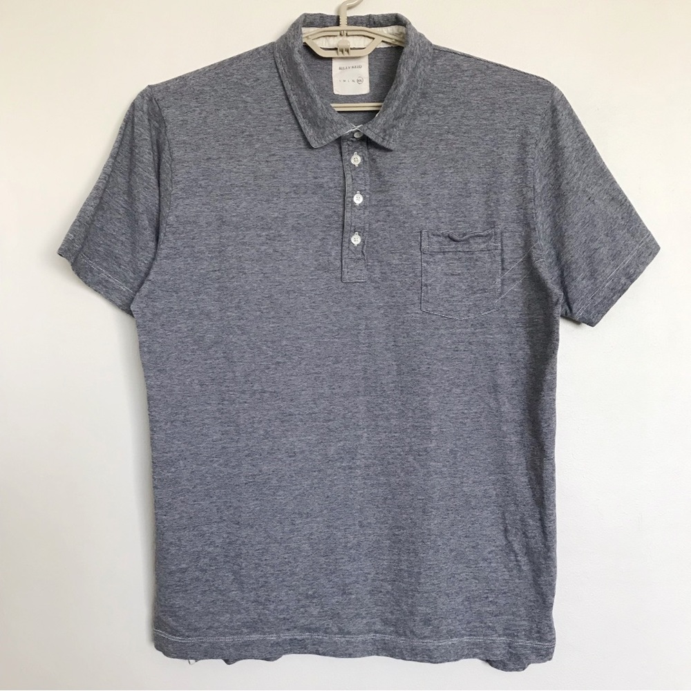 Billy Reid Short Sleeve Polo Shirt Men’s Size XXL Chest Pocket Cotton Casual